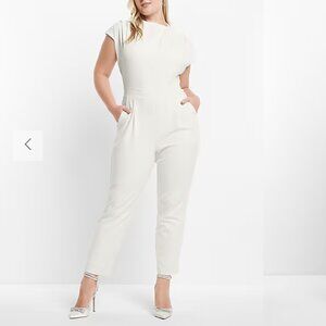 Express Draped Mock Neck Jumpsuit Size L